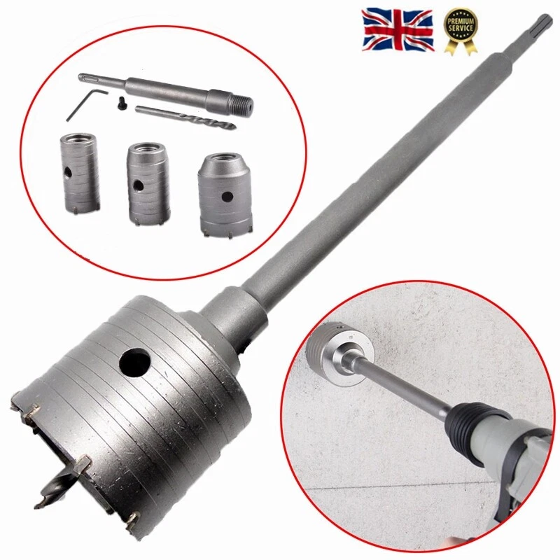 SDS Plus Hammer Wall Hole Saw Open Drill Bit Set For Concrete Brick 30/40/50mm