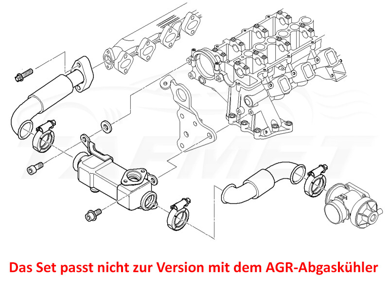 Kit Joint De Soupape EGR Avec Plaque De Verrouillage Et Rondelle - Compatible BMW E53, E38, E39, E46, X5