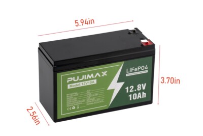 12V 10Ah LiFePO4 for Rechargeable Battery Built-in 10A BMS  Protection System