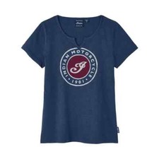 Indian Motorcycle Women's I Script Watercolor Tee, Blue | 2865639