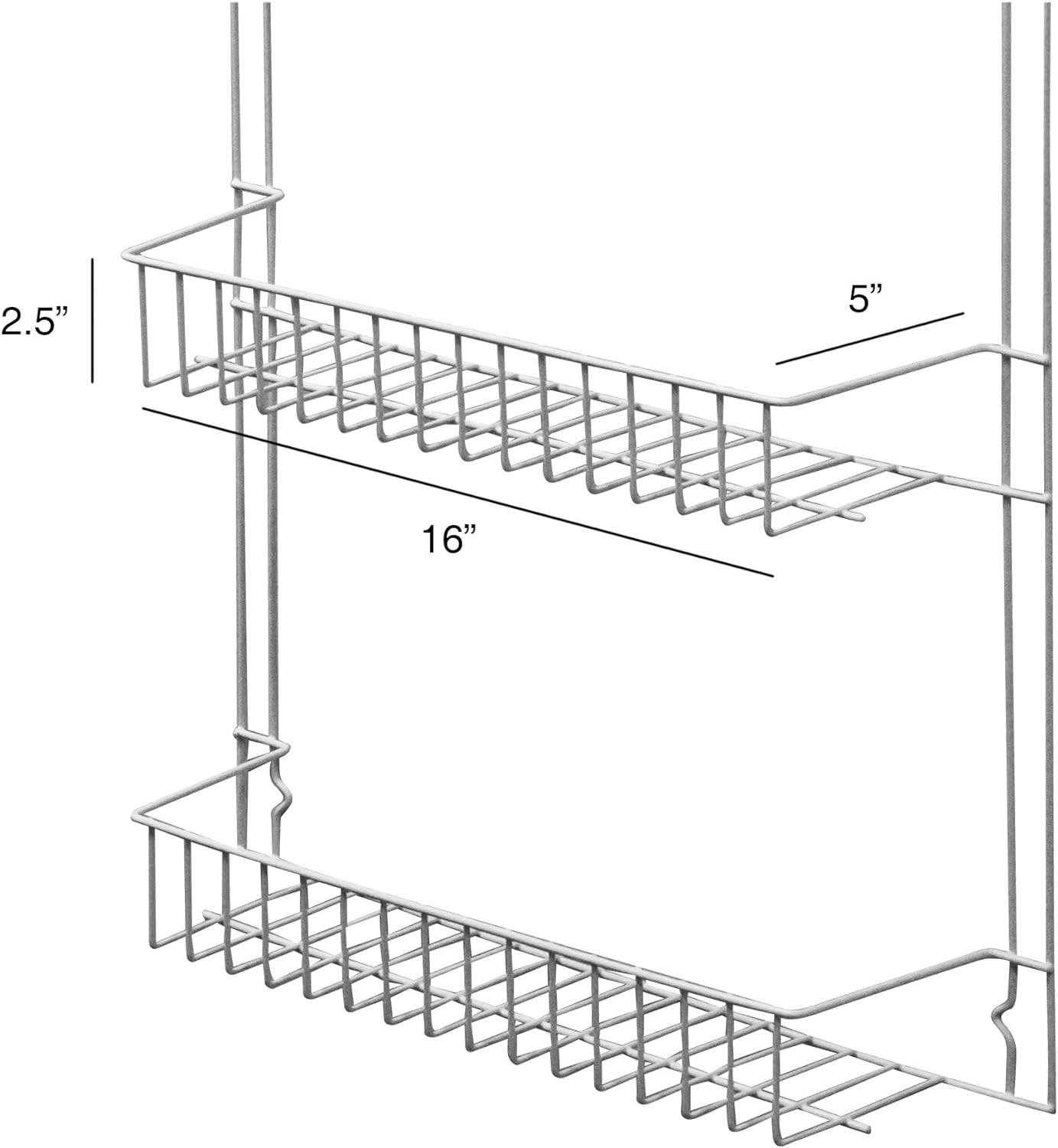 Lavish Home (White) 6Tier Adjustable Pantry Shelves and Door Rack for