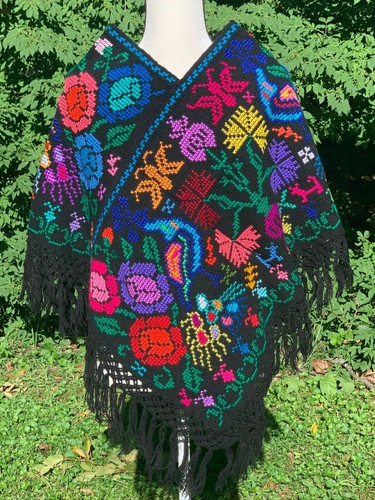 Mexican Poncho Punto de Cruz Crosstitch 