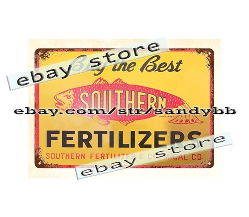 Southern Fertilizers metal tin sign garage decorating ideas