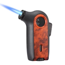 Windproof Portable 1 Jet Flame Torch Cigar Lighter Fuel Refillable No Gas Brown