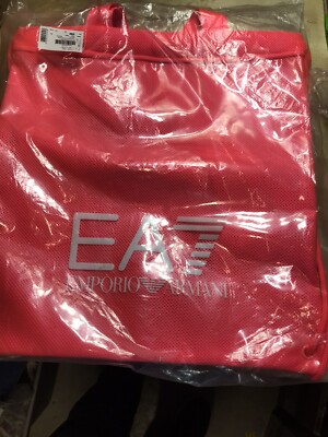 Emporio Armani Sports Bag Armani EA7 Beach Mesh Backpack FLUO RED  NEW