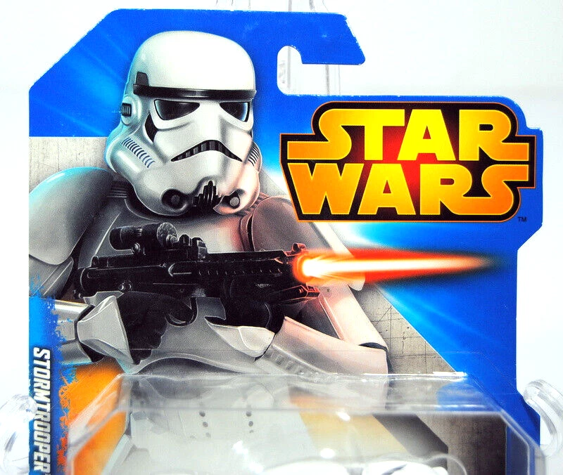 Tarjeta azul Disney Star Wars Hot Wheels Stormtrooper 2014 Mattel CLY81 edad 3+ Foto 2 de 4