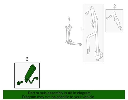 Genuine GM 2010-2012 Chevrolet GMC Buick Enclave Traverse Buckle End 19209515 - Image 2 of 2