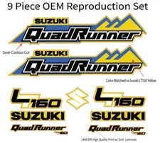 Suzuki LT160-F OEM ATV Tank Decal KIT Sticker Emblem Logo Quad QuadRunner LT 160