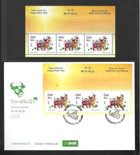 Ireland 2009 MNH Chinese New Year. Year of the Ox sg 1931 & FDC