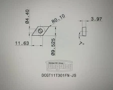 DCGT 32.50 FN-JS SH730 Tungaloy  *10 INSERTS BOX * FACTORY PACK * DCGT11T301-FJ