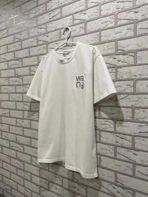 Alexander Wang White Men T Shirt Big Reflective Logo Size M | eBay