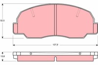 Trw GDB980 Bremsbelagsatz, Scheibenbremse For Bertone Daihatsu Ford Australia Ma