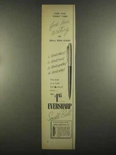 1955 Eversharp Pen Ad - Fine Line Writing