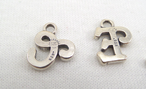 4 VTG Letters C E R T Charms by SJC Sundancer Sterling 925 Monograms - Picture 4 of 9