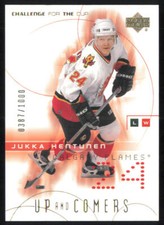 Jukka Hentunen 2001-02 Upper Deck Challenge for the Cup #98 SN,RC Calgary Flames
