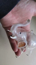 Vintage Italian Blown Glass Tree Ornament- Outstanding Elephant