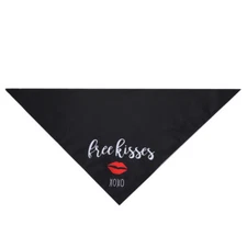 Free Kisses Lips XOXO Dog Bandana medium print pet triangle scarf mascot costume