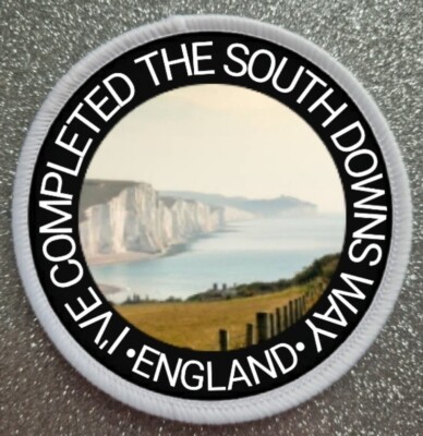 3 Zoll South Downs Way England Eisen/Nähen Sublimation Patch Abzeichen Wanderung
