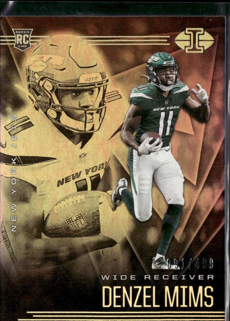 2020 Panini Illusions #24 Denzel Mims Trophy Collection Bronze #/499