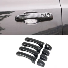 Exterior Door Handle Decor Shell Cover Trim For Chrysler 300 2011+ Carbon Fiber