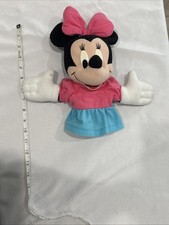 Vintage Disney Mattel Arcotoys 10" Minnie Mouse Hand Puppet Plush Play Toy Doll