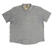 Eddie Bauer Short Sleeve Classic Fit Plaid Button Up Shirt Men  s Size 2XL