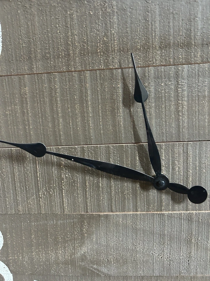 31x31 Rustic Farmhouse Wood Wall Clock Gray White Oversized Square Decor - Image 2 of 4