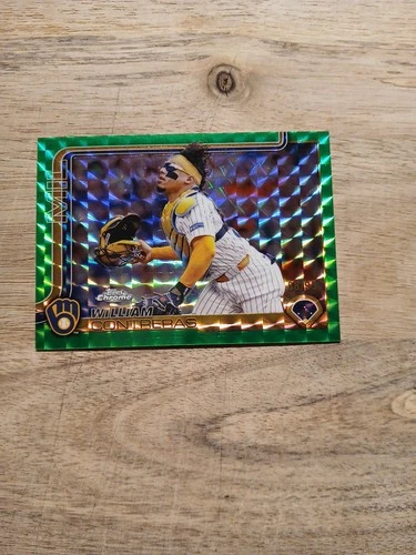 2025 Topps Chrome - William Contreras #25 Green Geometric Refractor /99