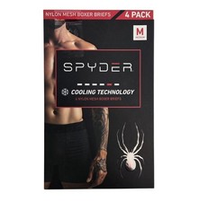 SPYDER Nylon Mesh Boxer Briefs 4-PACK Men's Size Medium 32-34" Cooling Tech