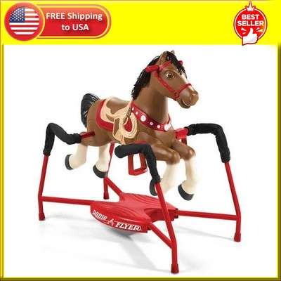 Radio*Flyer Blaze Interactive Riding Horse, Brown Ride-On Pony for Kids 2-6 Year
