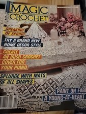Magic Crochet Magazine February 1989 Irish Crochet For Your Piano