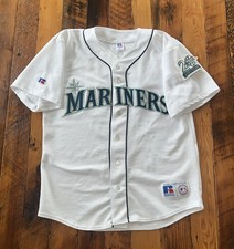 Authentic RUSSELL ATHLETIC XL SEATTLE MARINERS Jersey Finley 20th Anniversary