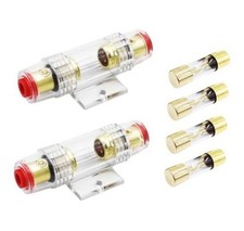 in-line AGU Fuse Holder for 4-10 Gauge AWG Wire / 6 Gauge & 8 Gauge/with 2 Pack