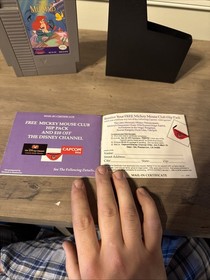 The Little Mermaid NES Game Cartidge with Dust Sleeve. And Manual Tested