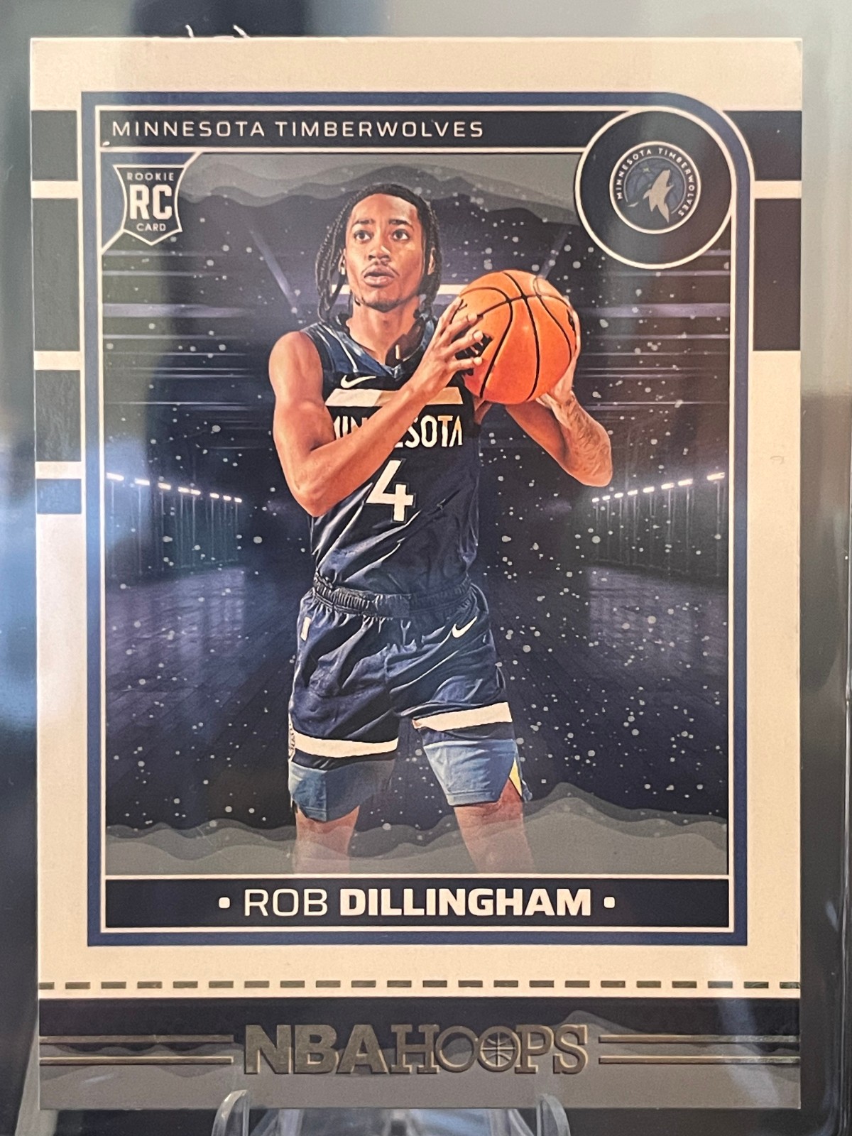 2024-25 Panini Hoops Basketball Rob Dillingham-#238 RC Winter Base. Timberwolves