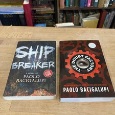SIGNED ADVANCE COPIES - Paolo Bacigalupi SHIP BREAKER/ DOUBT FACTORY
