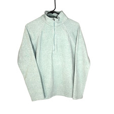 Eddie Bauer Women's Fleece Blue Pullover 1/4 Zip Size M