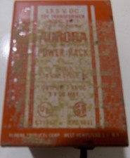 Vintage 1960s Aurora Model Motoring Power Pack Transformer 13.5V DC-13 Untested