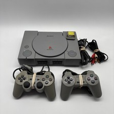 Sony PlayStation 1 Audiophile Game Console - Gray W/ 2 Controllers And Memory