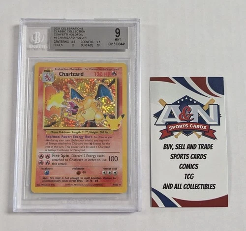 Charizard 4/102 Celebrations: Classic Collection Holo- Beckett 9