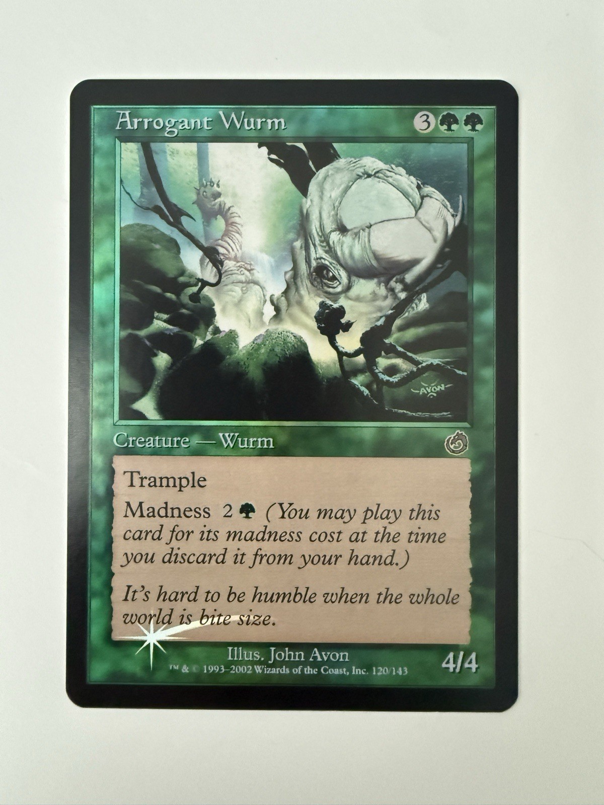 Magic: The Gathering - MTG - Arrogant Wurm - Torment - FOIL - M/NM
