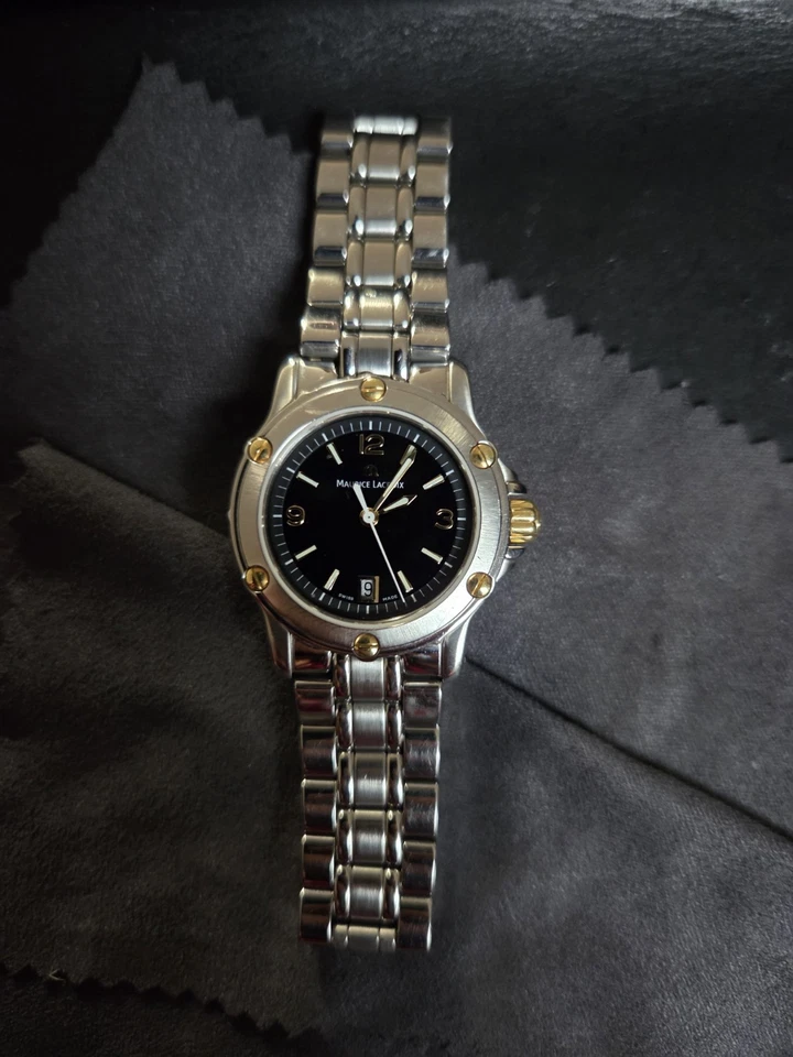 Maurice Lacroix Women's Stainless Steel- with 18k 750 Yellow Gold Screw-in Bezel - Image 3 of 4