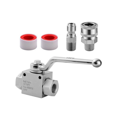 #ad High Pressure Ball Valve Kit 3 8quot; NPT Power Washer Sprayer Hose Replacement $33.29