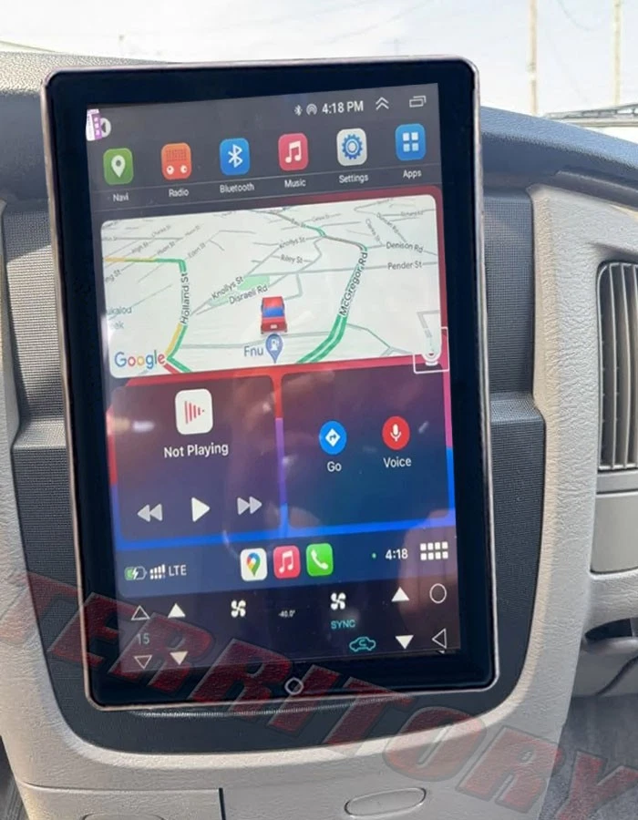 For 2002-05 Dodge Ram 1500 2500 3500 10.1" Double Din Rotated Car Stereo CarPlay - Image 4 of 4