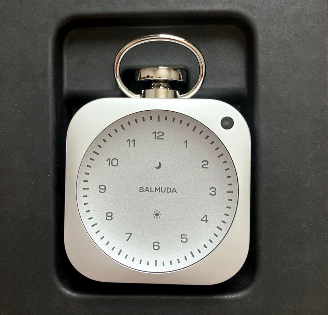 PSL BALMUDA The Clock DSC01-SV Silver Desk Alarm Clock Bluetooth