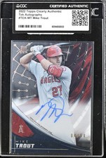 2022 Topps Clearly Authentic Mike Trout #TEK-MT 04/50 Tek Auto CGC Authentic