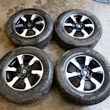 SET OF 4 GENUINE VW AMAROK 18" 7.5J BLACK DIAMOND CUT ALLOY WHEELS WITH TYRES