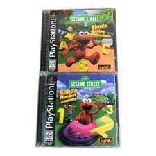 Sony PlayStation 1 PS1 CIB COMPLETE Elmo's Letter Adventure + Number Journey Lot
