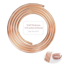 XIFOWE Copper Tube 5/16 OD x 1/4 ID 10 Ft, Wall: /32, Refrigeration Seamless