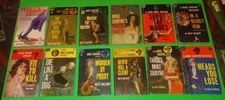 LOT OF 12 VINTAGE MIKE SHAYNE MYSTERY DETECTIVE NOVELS, BY BRETT HALLIDAY